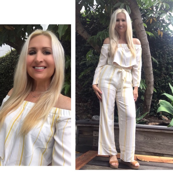 HipFinds Pants - 👛 Sunny Striped Two Piece Jumpsuit 🤩